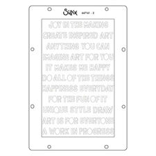 Sizzix Stencils Set by 49 & Market / Vicki Boutin - Words and Numbers (A5)